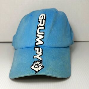 Walt Disney World Light Blue Embroidered Grumpy Hat/Cap Flexseam Stretch Band